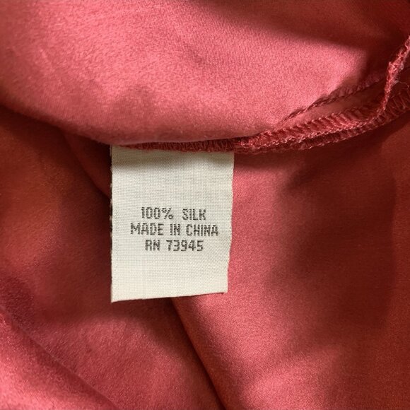 Nexx New York Silk Ruffle Front Romantic Boho Long Sleeve Blouse Rose Pink M - Picture 5 of 5